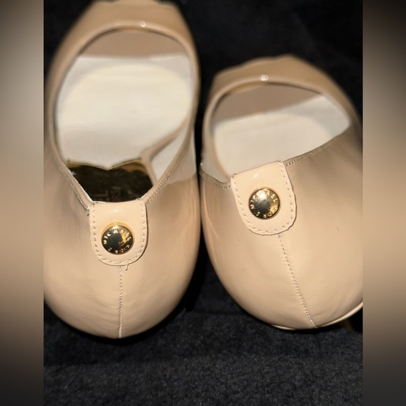 Michael Kors Open Toe Nude Patent Leather Shoes Stiletto Heel New* US Size 8 - Picture 9 of 11